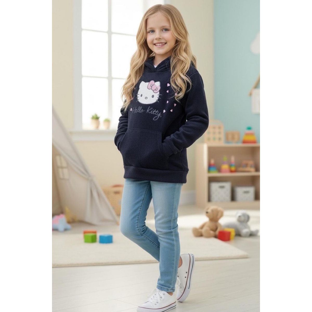 HELLO KITTY - Poleron Niña Hello Kitty