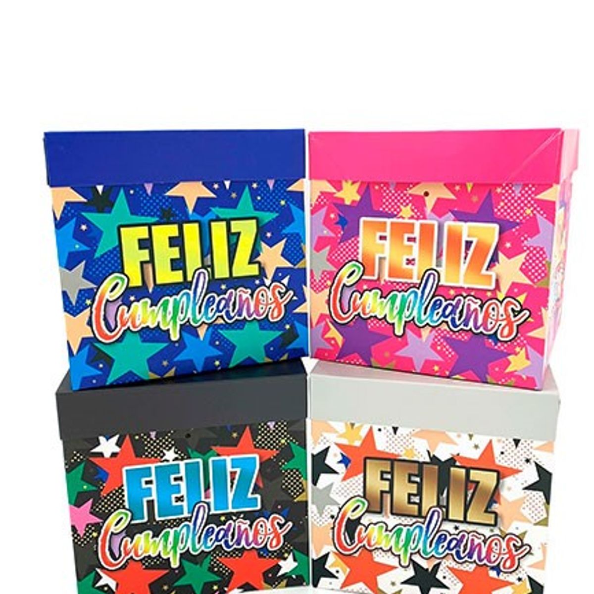 GENERICO - CAJA PLEGABLE GRANDE F.C ESTRELLAS 22X22CM X12 UNI