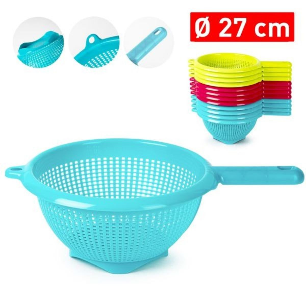 OEM - ESCURRIDOR DE VERDURAS XL CON MANGO 265 CM COLORES SURTIDOS