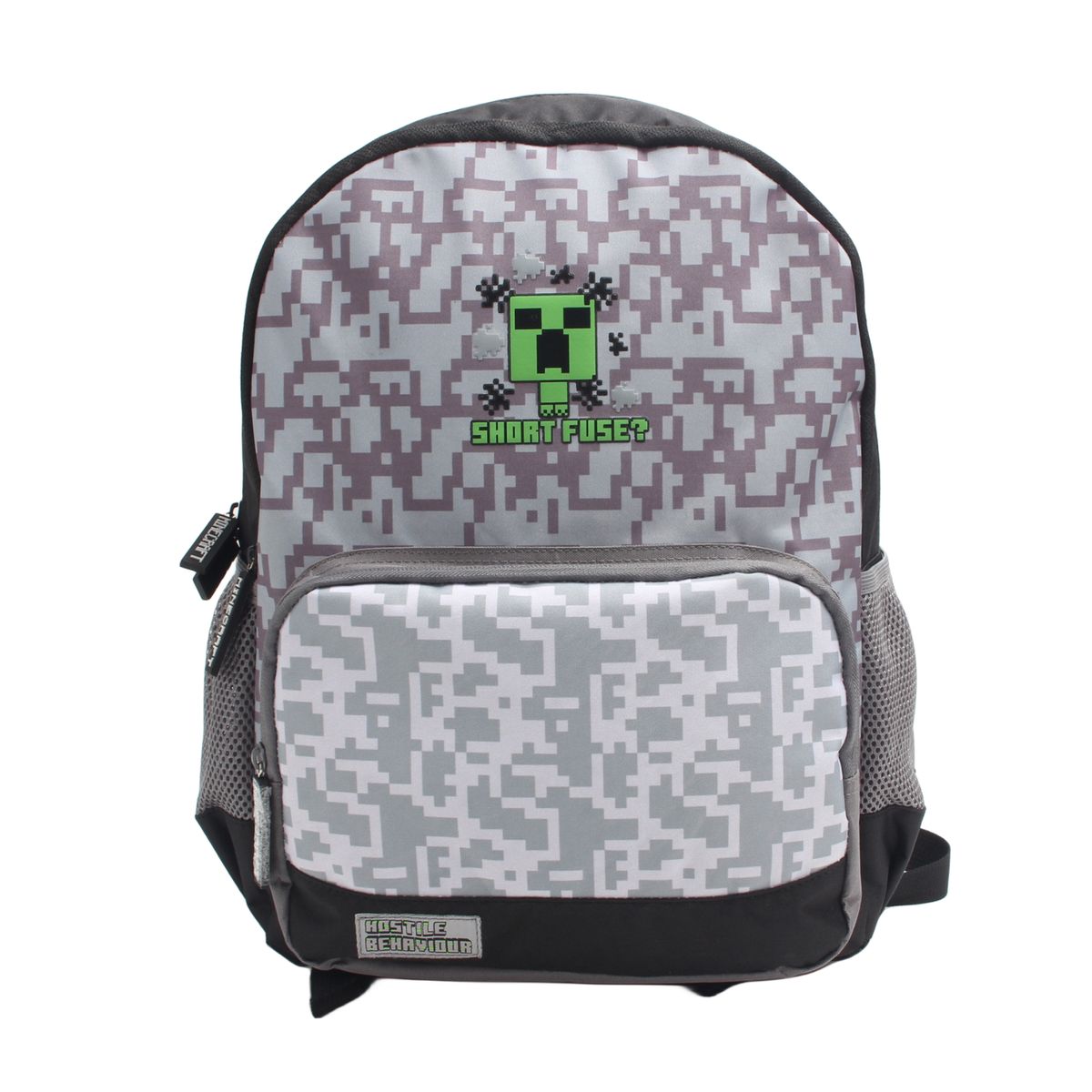 MINECRAFT - Mochila Juvenil Minecraft Gris
