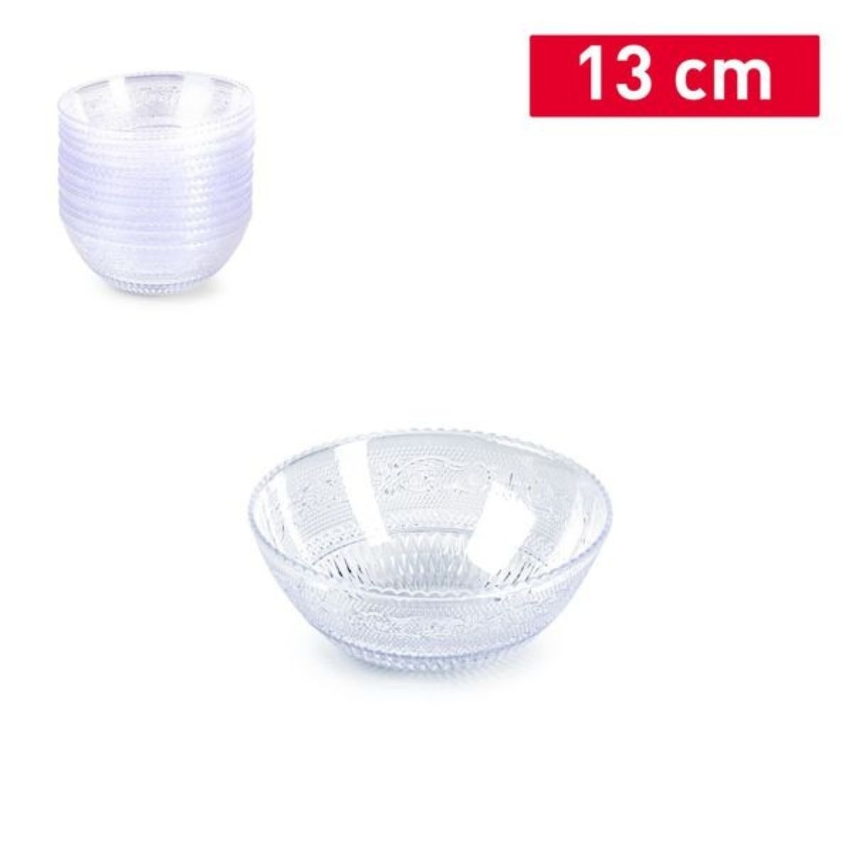OEM - SET 3 CUENCO REDONDO CRYSTAL 135 CM TRANSPARENTE