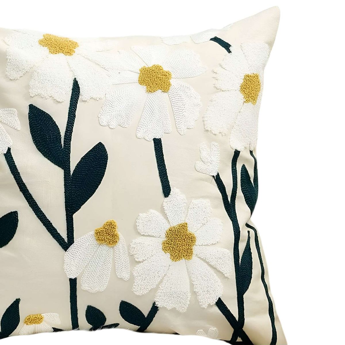 GENERICO - JUEGO DE 2 FUNDAS BORDADAS 45x45  F06