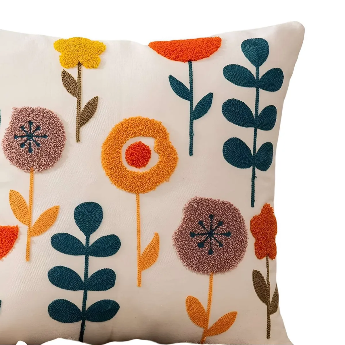 GENERICO - JUEGO DE 2 FUNDAS BORDADAS 45x45  F18