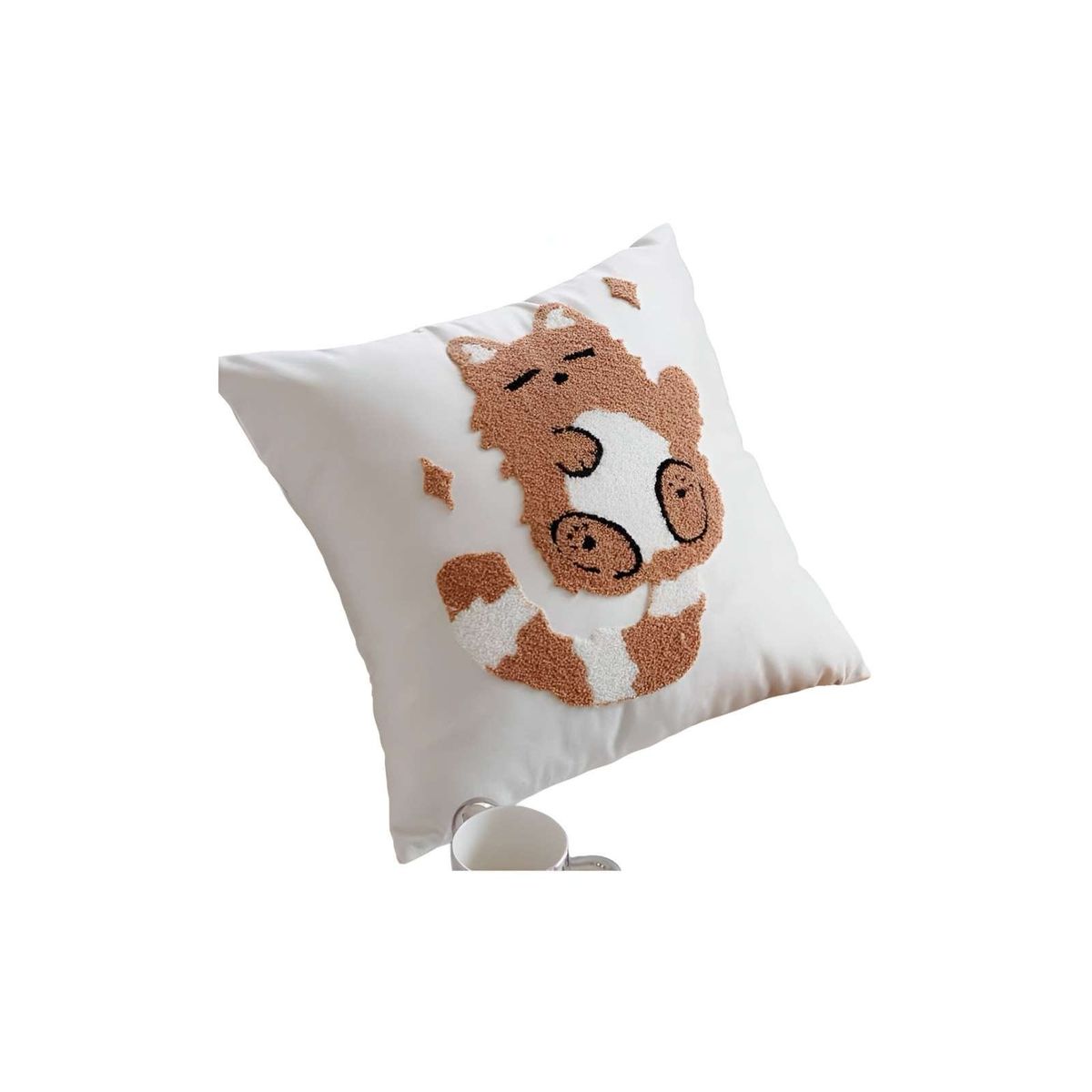 GENERICO - JUEGO DE 2 FUNDAS BORDADAS 45x45  F42