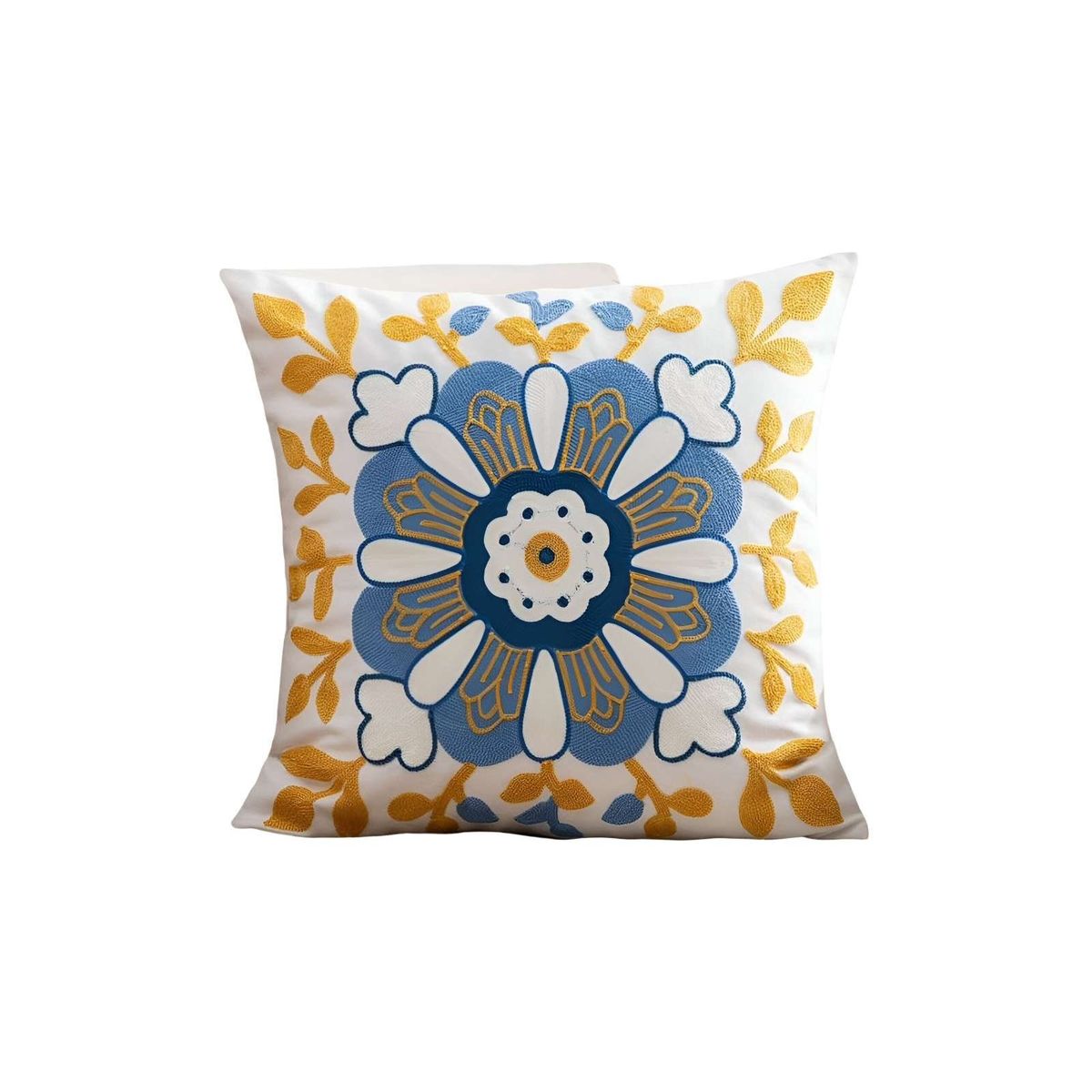 GENERICO - JUEGO DE 2 FUNDAS BORDADAS 45x45  F65