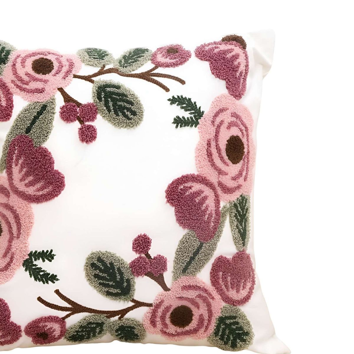 GENERICO - JUEGO DE 6 FUNDAS BORDADAS 45x45 F12