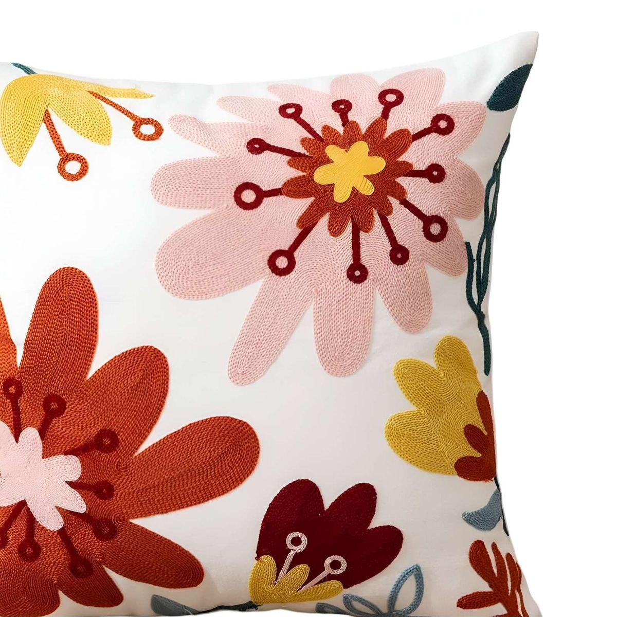 GENERICO - JUEGO DE 2 FUNDAS BORDADAS 45x45  F25