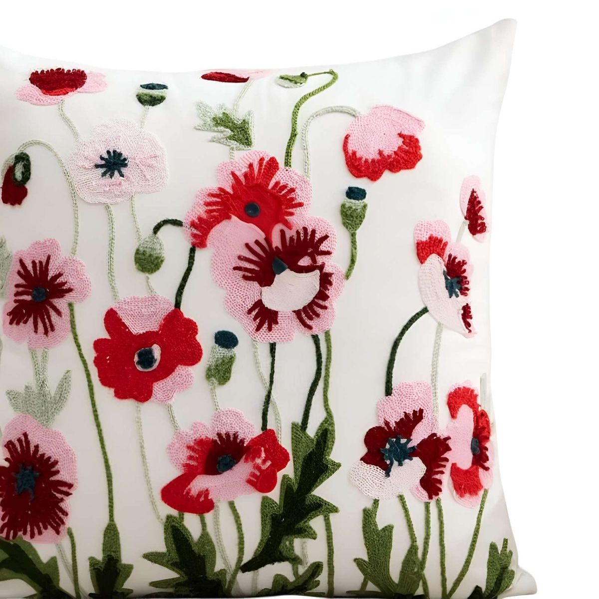 GENERICO - JUEGO DE 2 FUNDAS BORDADAS 45x45  F28