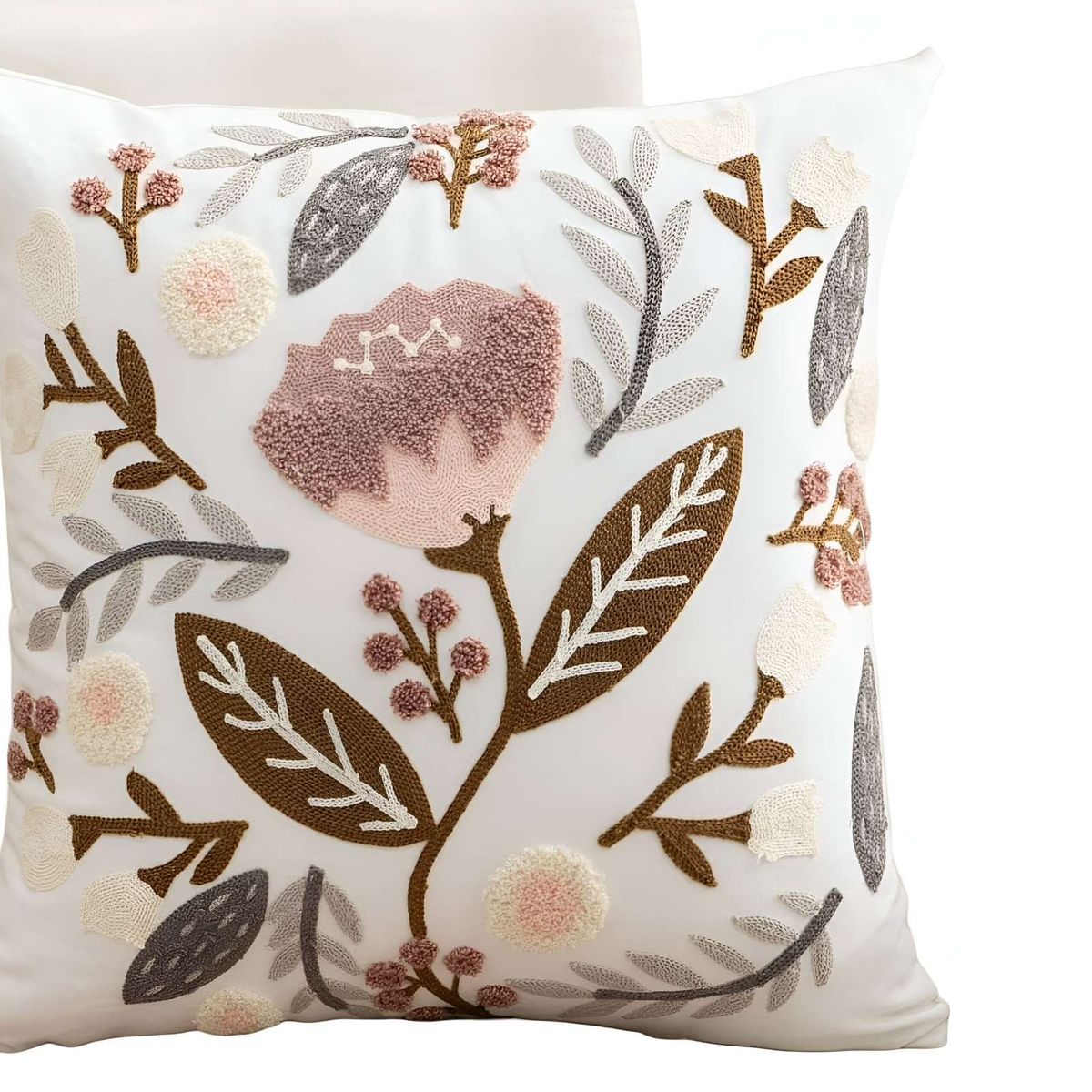 GENERICO - JUEGO DE 2 FUNDAS BORDADAS 45x45  F33