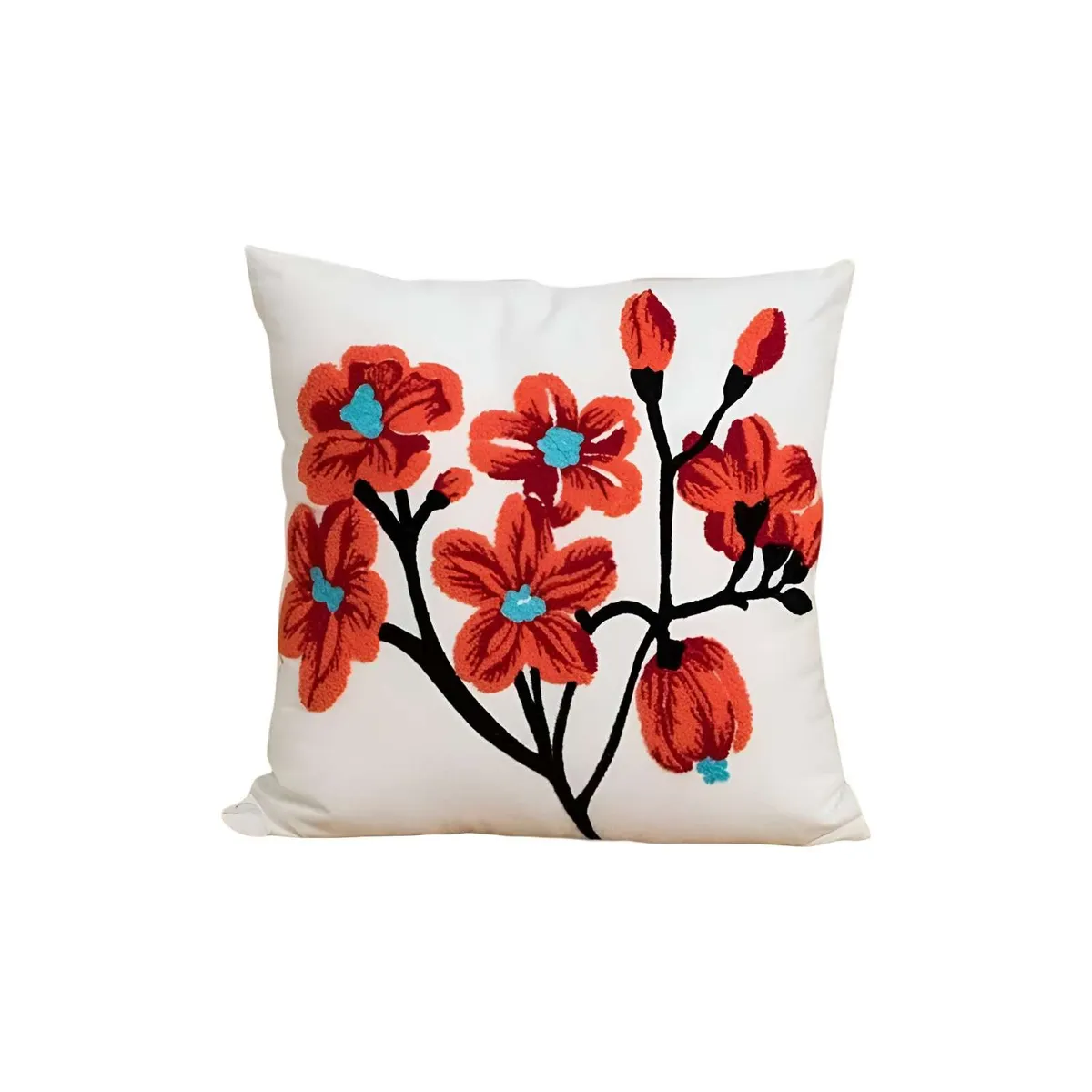 GENERICO - JUEGO DE 6 FUNDAS BORDADAS 45x45 F54