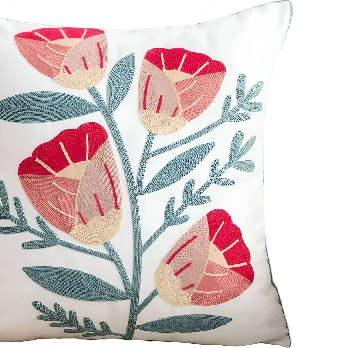 GENERICO - JUEGO DE 6 FUNDAS BORDADAS 45x45 F60