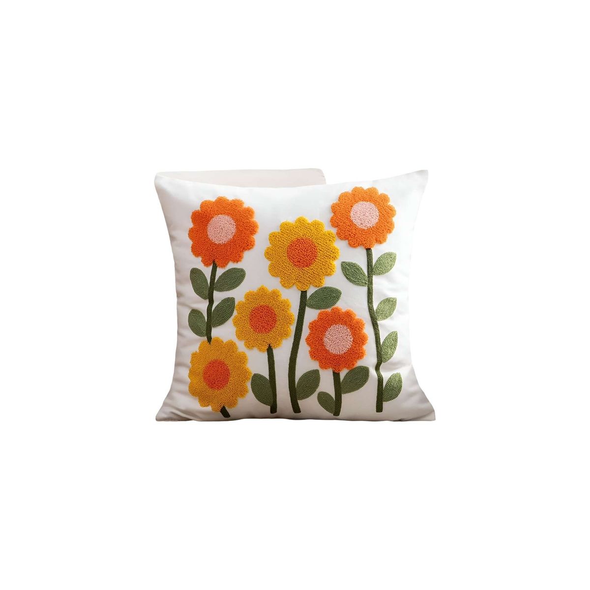 GENERICO - JUEGO DE 2 FUNDAS BORDADAS 45x45  F72