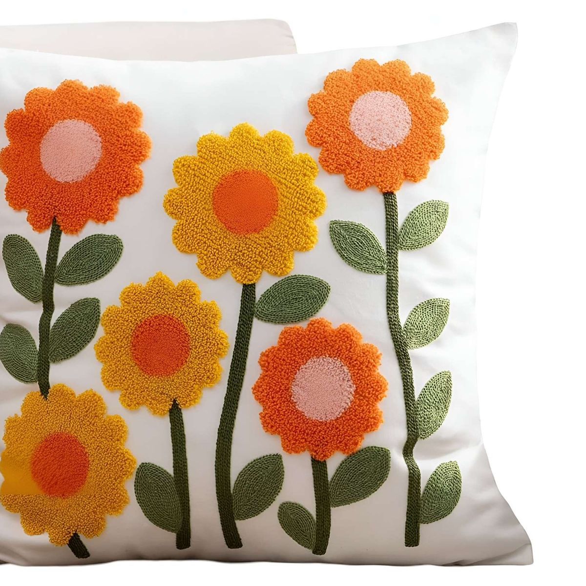 GENERICO - JUEGO DE 2 FUNDAS BORDADAS 45x45  F72