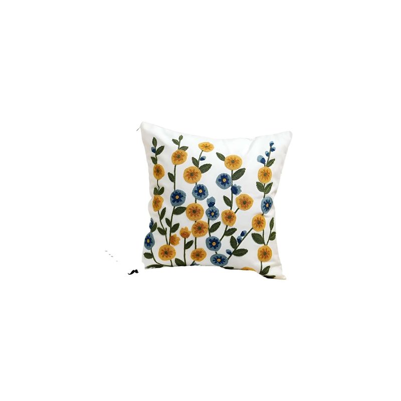GENERICO - JUEGO DE 4 FUNDAS BORDADAS 45x45 F03