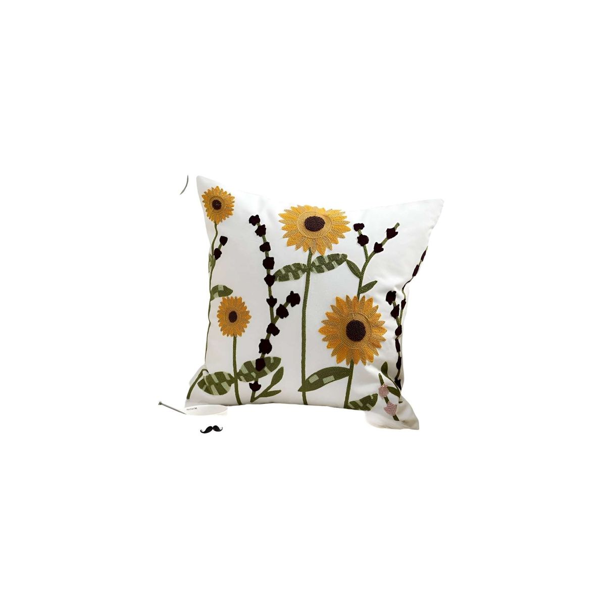 GENERICO - JUEGO DE 4 FUNDAS BORDADAS 45x45 F09