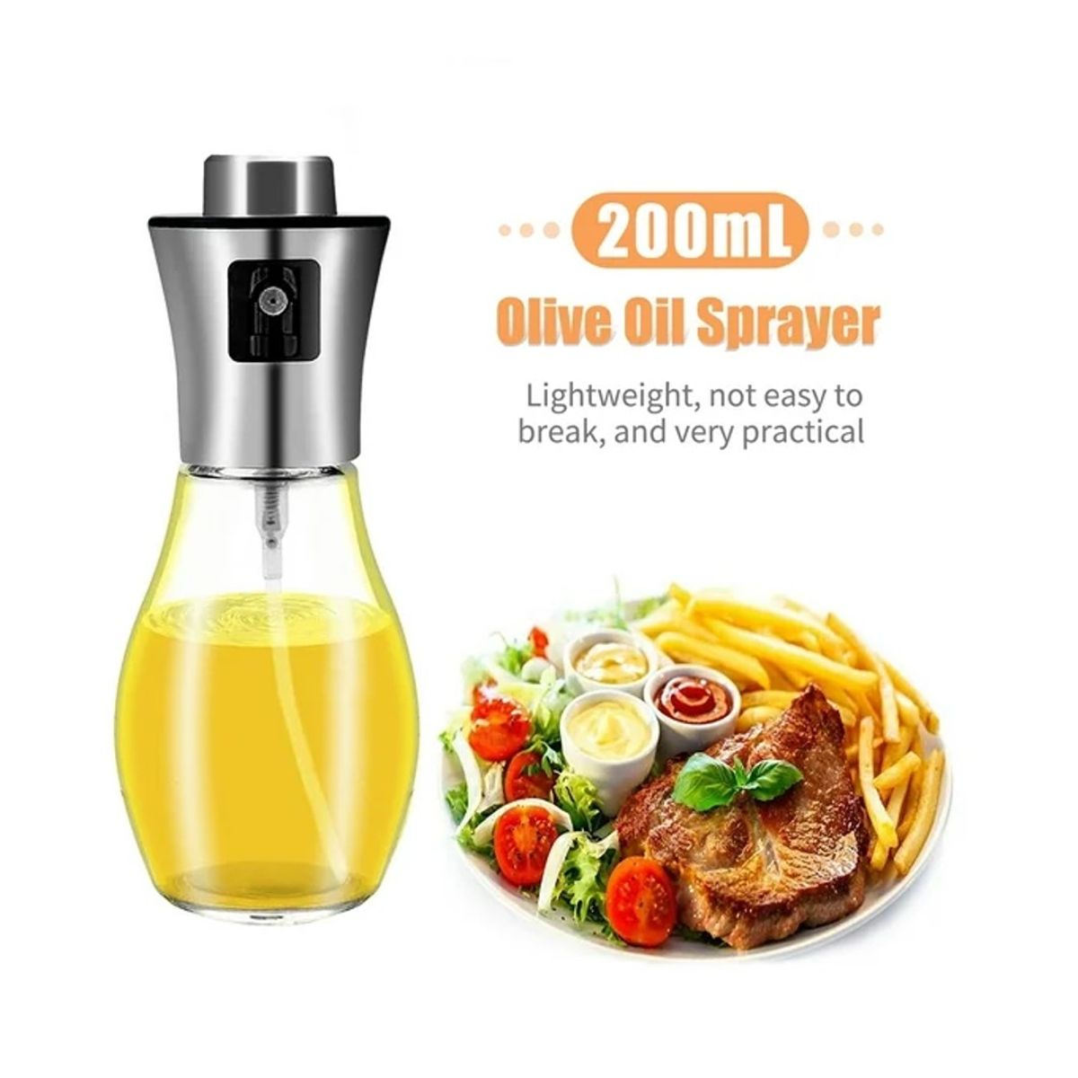 GENERICO - Botella Dispensadora de Aceite 200ml Spray