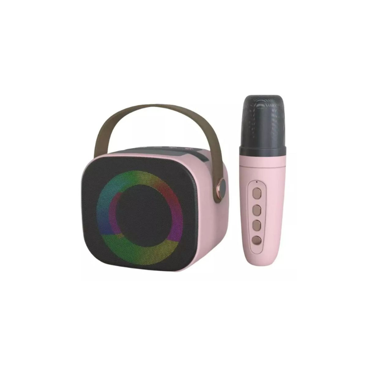 GENERICO - Mini Altavoz Karaoke Bd108 Bluetooth Luces Led Portátil rosa