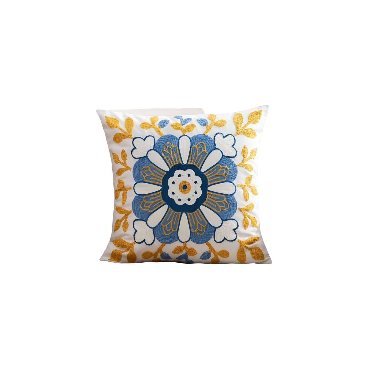 GENERICO - JUEGO DE 4 FUNDAS BORDADAS 45x45 F65