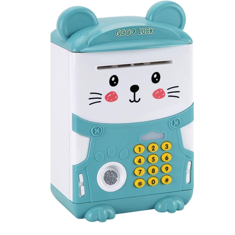 GENERICO - Alcancía Electrónica Automática con sonido huella niños azul