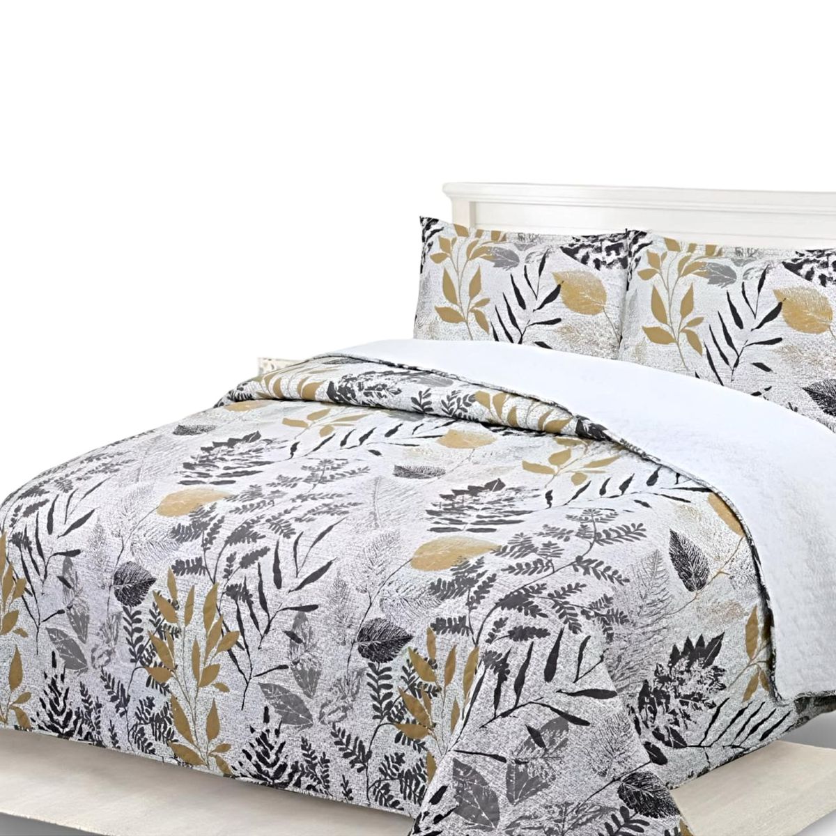 GENERICO - CUBRECAMA QUILT SHERPA PLAZA Y MEDIA 180X230 13