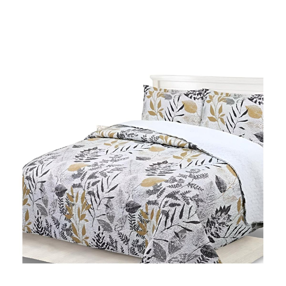 GENERICO - CUBRECAMA QUILT SHERPA PLAZA Y MEDIA 180X230 13