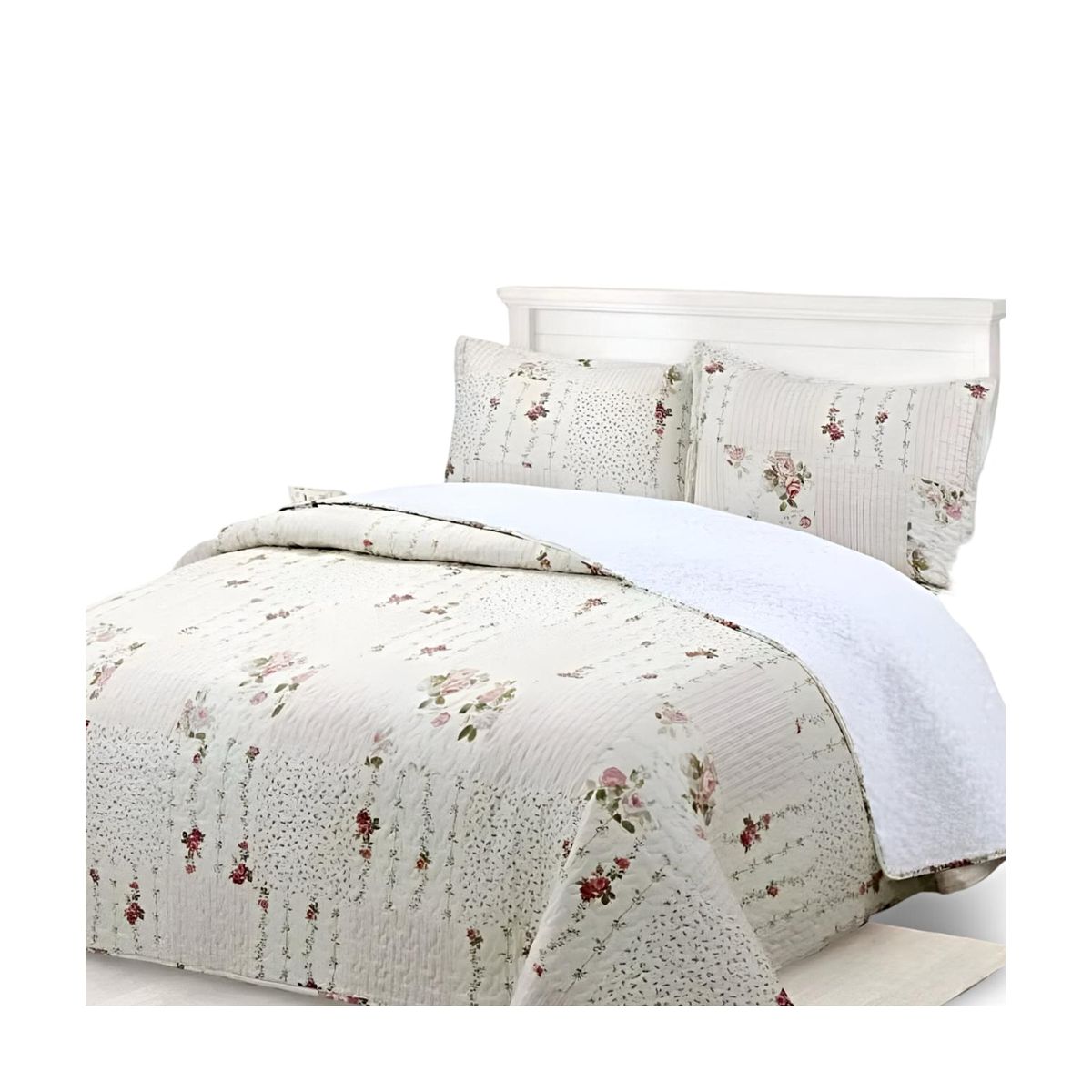 GENERICO - CUBRECAMA QUILT SHERPA PLAZA Y MEDIA 180X230 16