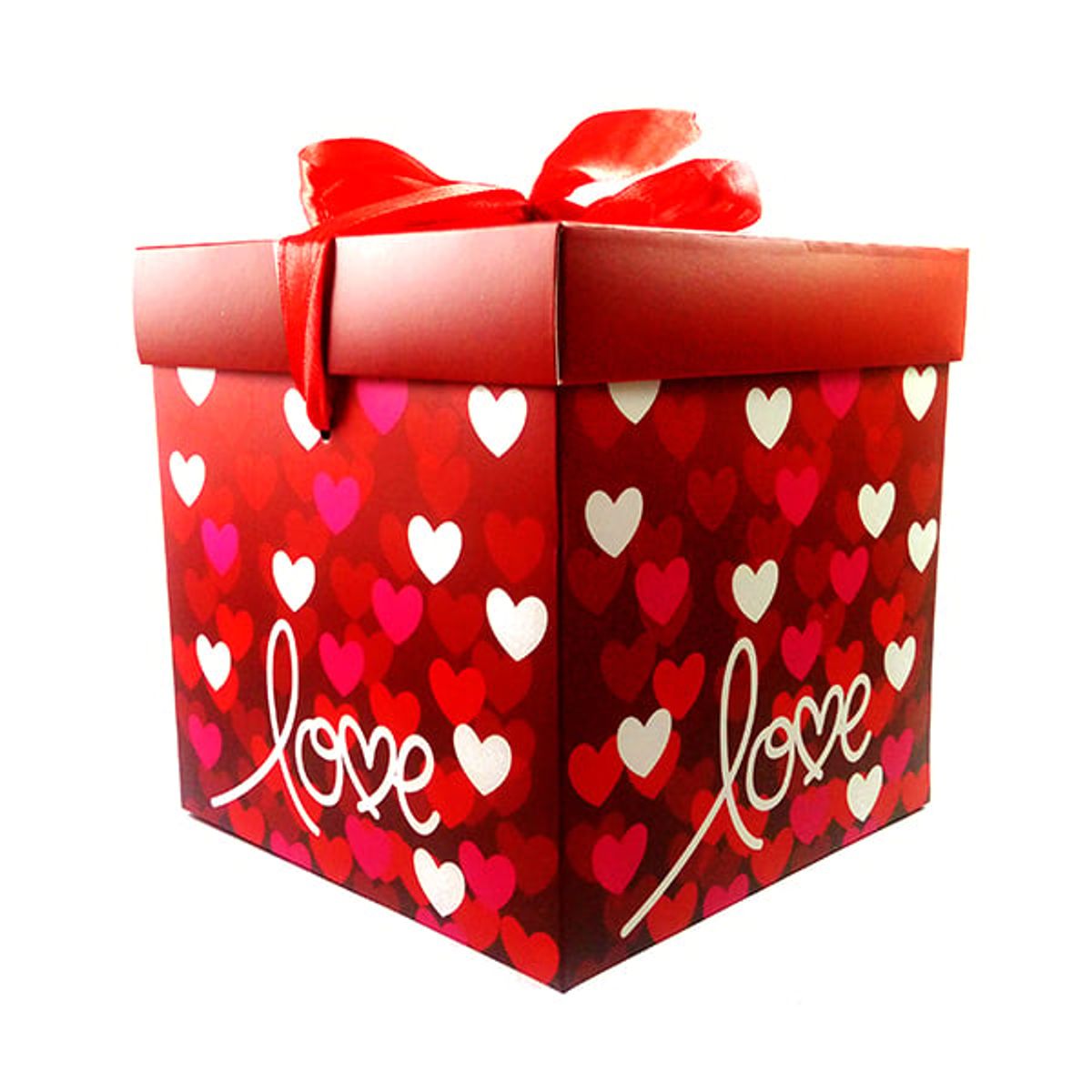 GENERICO - CAJA PLEGABLE LOVE GRANDE 22x22 CM X12 UNI