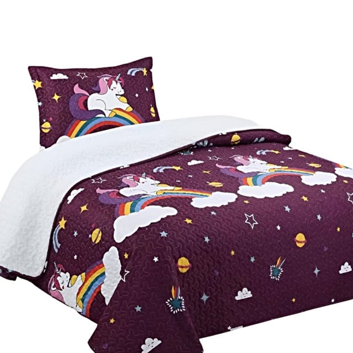 GENERICO - CUBRECAMA QUILT SHERPA PLAZA Y MEDIA 180X230 21