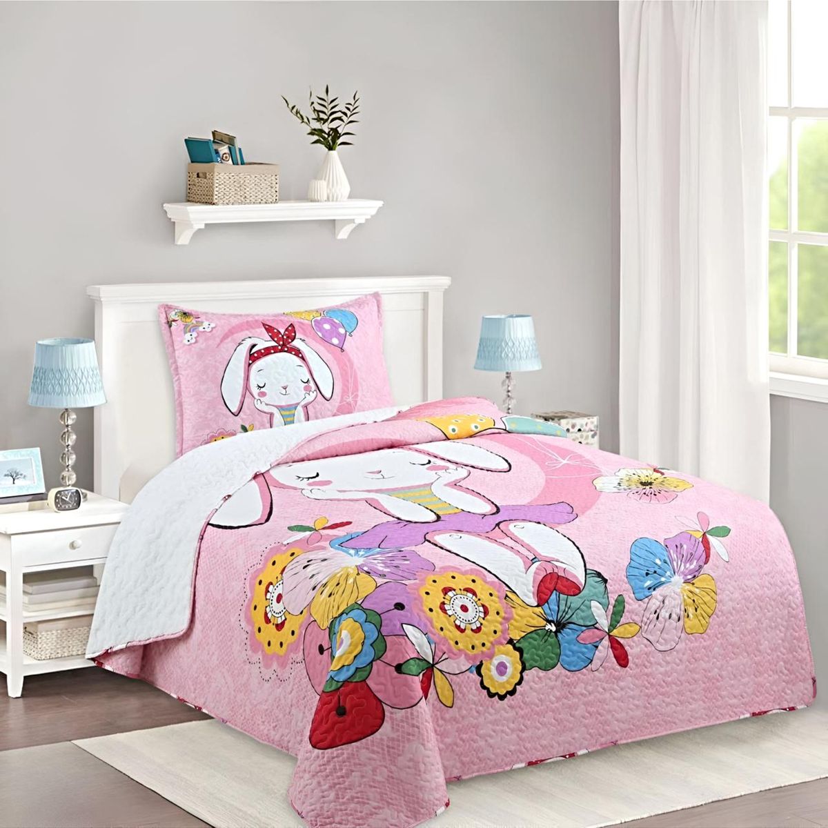 GENERICO - CUBRECAMA QUILT SHERPA PLAZA Y MEDIA 180X230 25