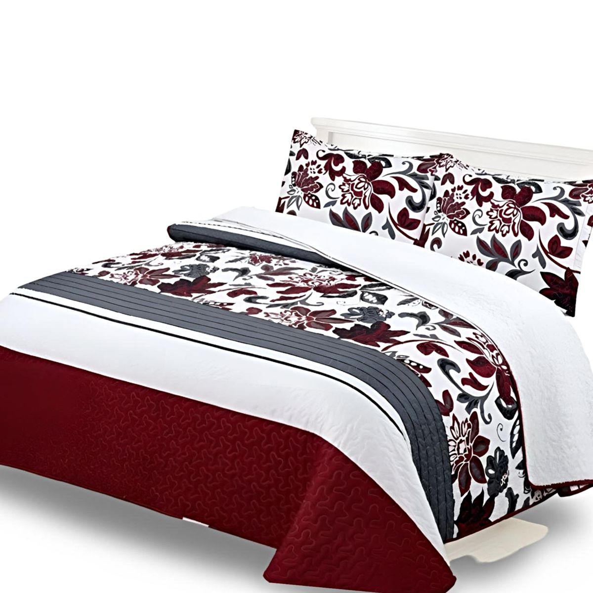 GENERICO - CUBRECAMA QUILT CON SHERPA PLAZA Y MEDIA H23