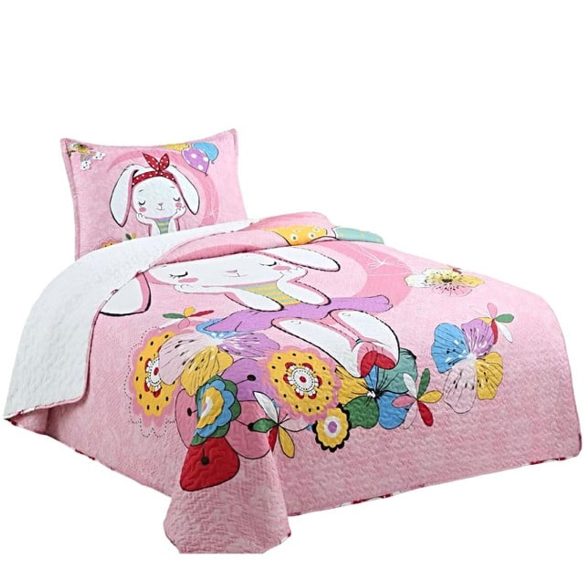 GENERICO - CUBRECAMA QUILT CON SHERPA PLAZA Y MEDIA H25
