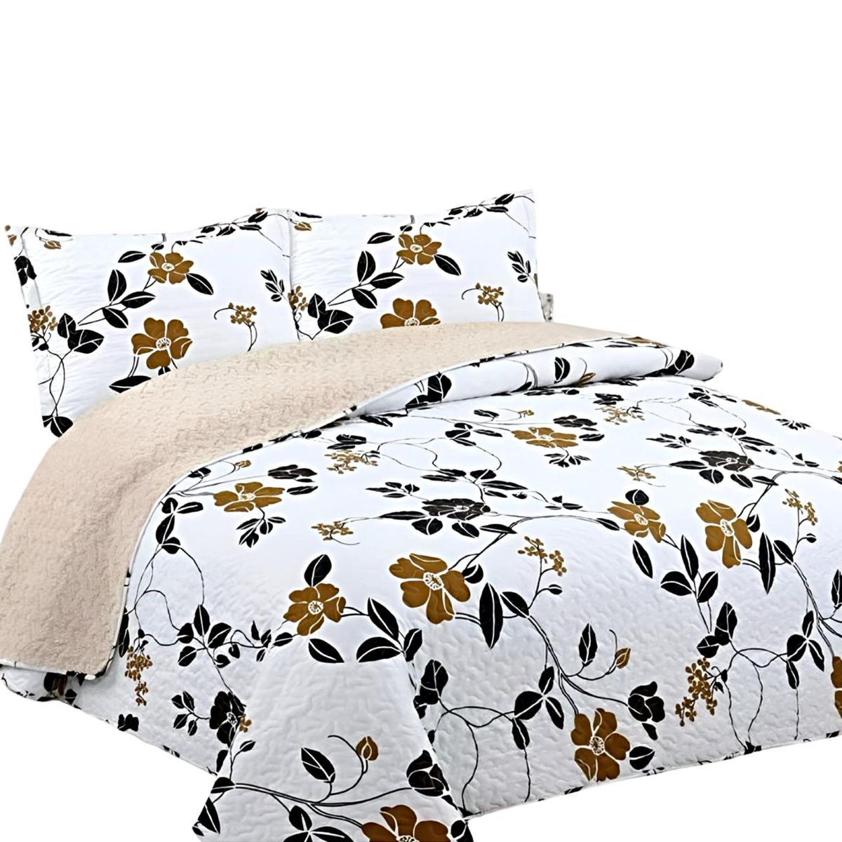 GENERICO - CUBRECAMA QUILT CON  SHERPA KING P17