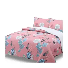 GENERICO - CUBRECAMA QUILT CON SHERPA PLAZA Y MEDIA H15