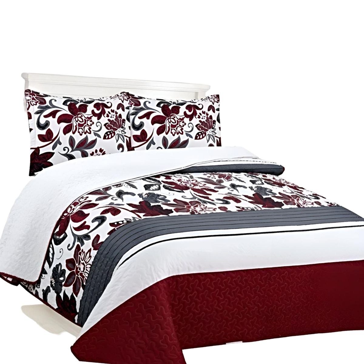 GENERICO - CUBRECAMA QUILT CON SHERPA PLAZA Y MEDIA H23
