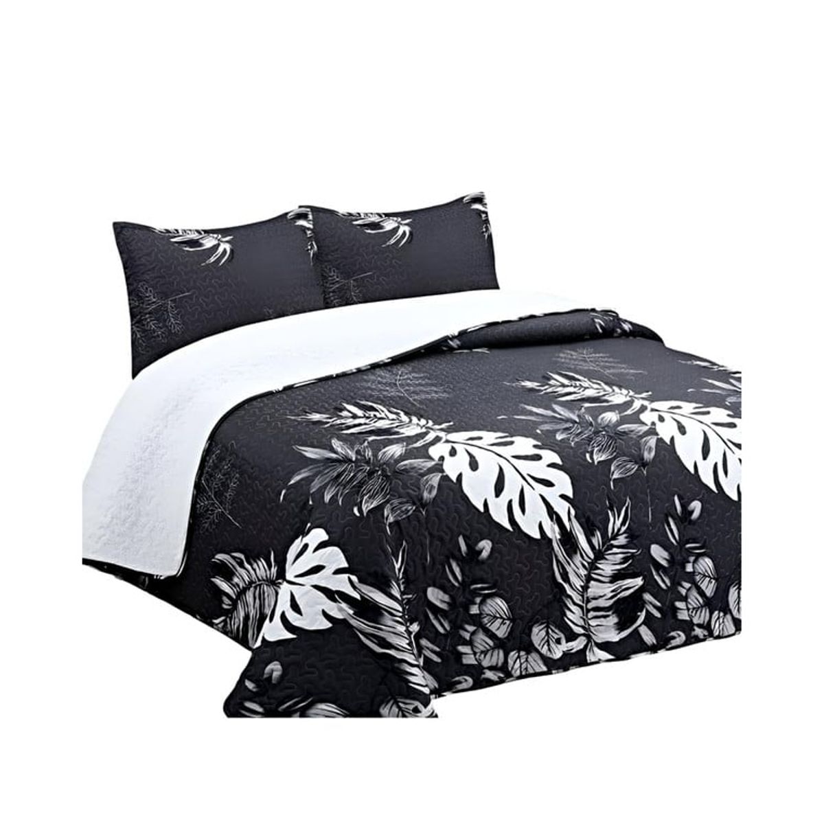 GENERICO - CUBRECAMA QUILT CON SHERPA 2 PLAZAS Y3