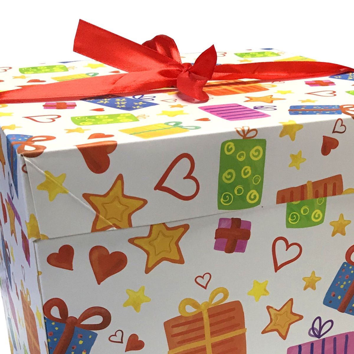 GENERICO - CAJA PLEGABLE REGALO BLANCO INTERMEDIA 25X25 CM X12 UNI