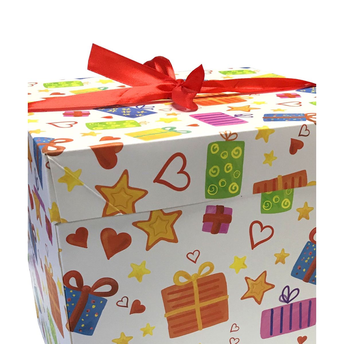 GENERICO - CAJA PLEGABLE REGALO BLANCO INTERMEDIA 25X25 CM X12 UNI