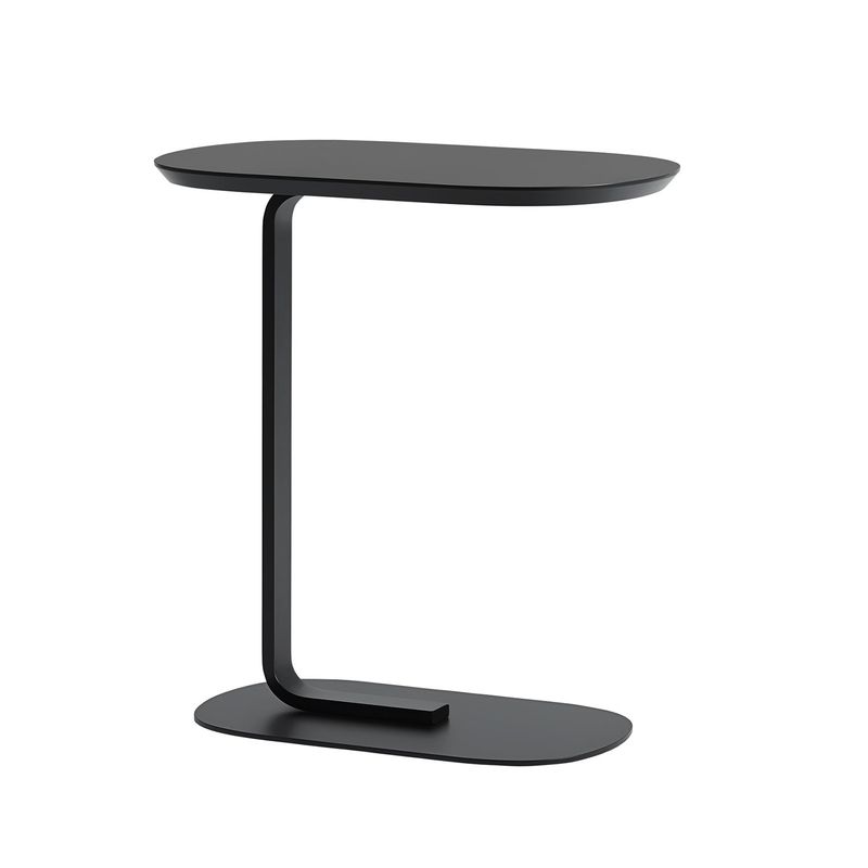 MOBOI - Mesa De Centro Lateral Auxiliar Minimalista Negra