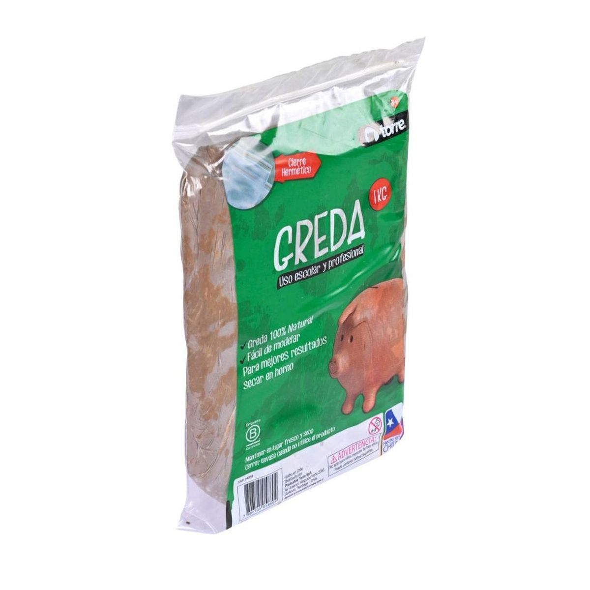TORRE - Greda 1 Kg. Uso Escolar y Profesional. Torre
