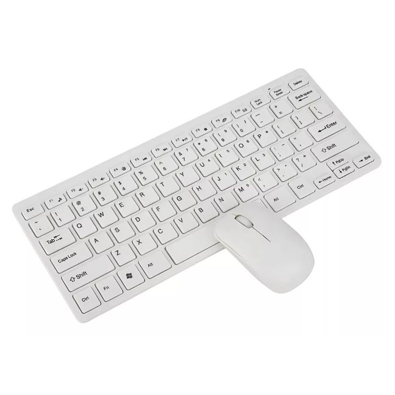 GENERICO - MINI TECLADO BLANCO CON MOUSE INALAMBRICO