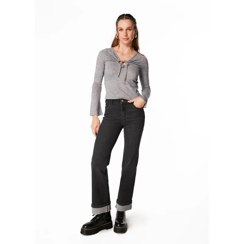 EFESIS - POLERA KAIO REGULAR AMARRA ESCOTE - Crudo - L