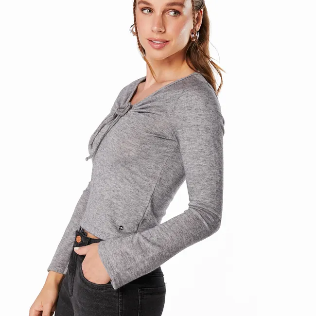 EFESIS - POLERA KAIO REGULAR AMARRA ESCOTE - Crudo - L