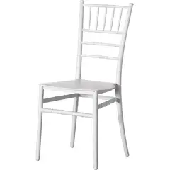 MOBOI - Silla Chiavari Apilable Para Comedor Terraza Eventos Blanca