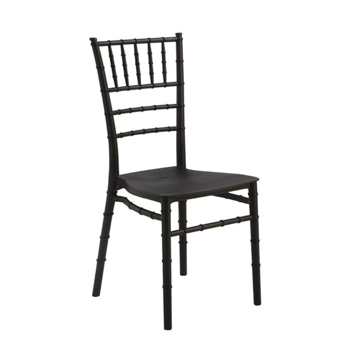 MOBOI - Silla Chiavari Apilable Para Comedor Terraza Eventos Negra