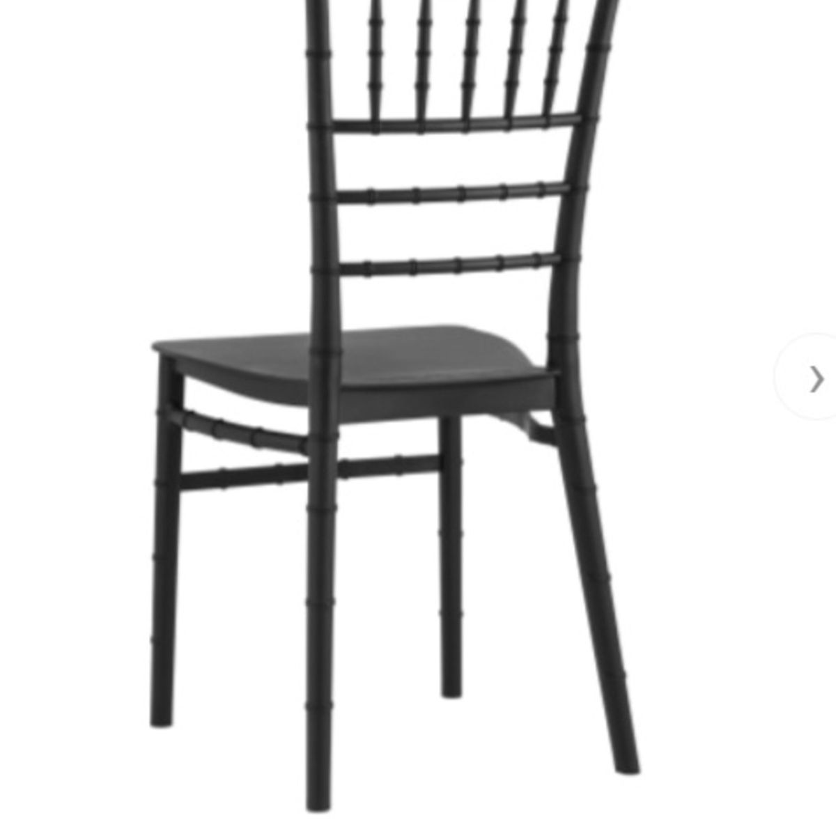 MOBOI - Silla Chiavari Apilable Para Comedor Terraza Eventos Negra