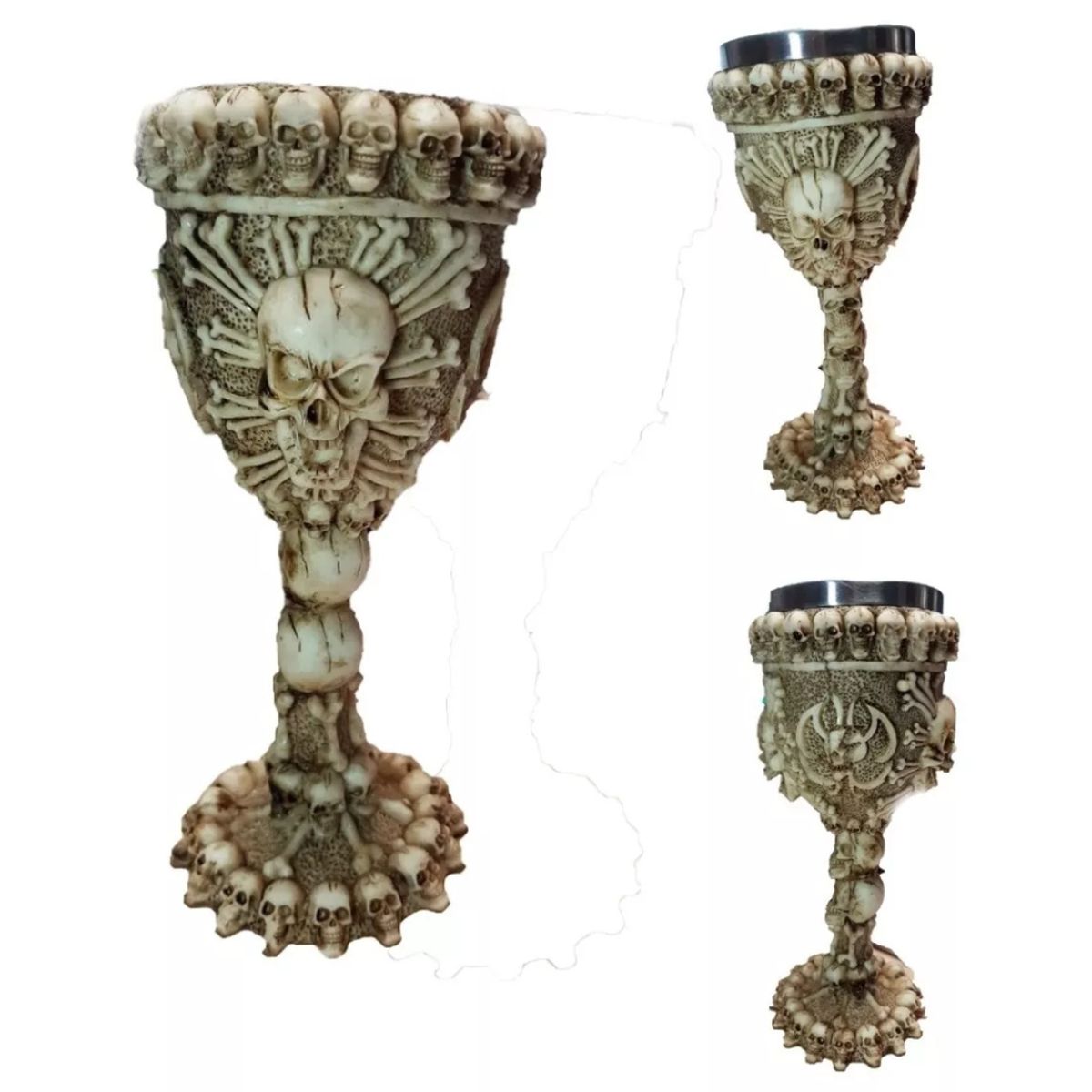 GENERICO - Copa Medieval Cráneo Santo Blanco