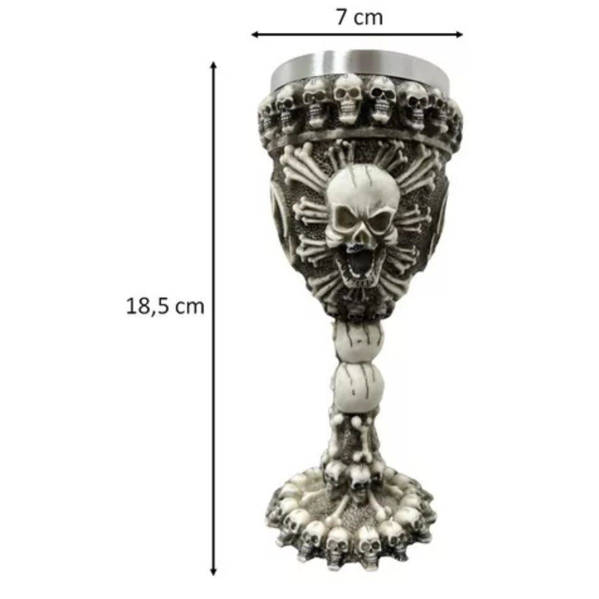 GENERICO - Copa Medieval Cráneo Santo Negro
