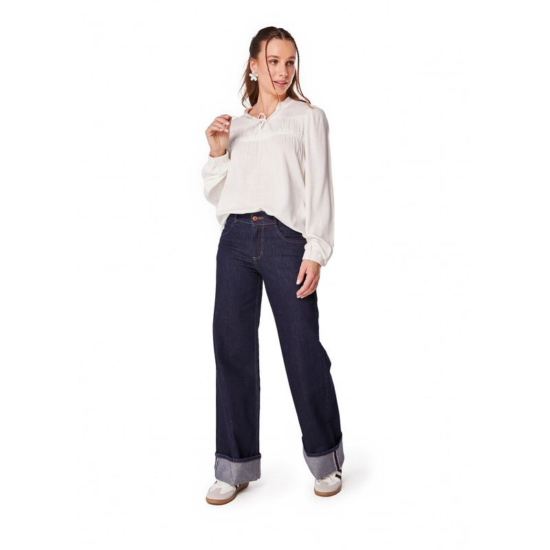 EFESIS - BLUSA RITÁN REGULAR CANESÚ C RECOGIDO - Crema