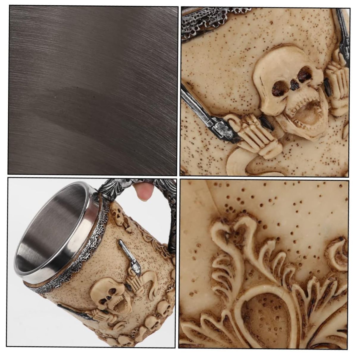 GENERICO - Jarra Punk Cráneo Pistolero