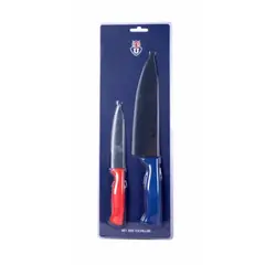 TITANIO - Set 2 Cuchillos Parrillero Blister U de Chile